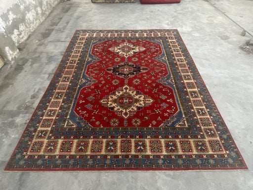 9'x12' Hand-Knotted Chobi Red/Blue Area Rug – KB Rugs