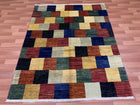 5'X8' Hand-Knotted Chobi Wool Area Rug - Multi