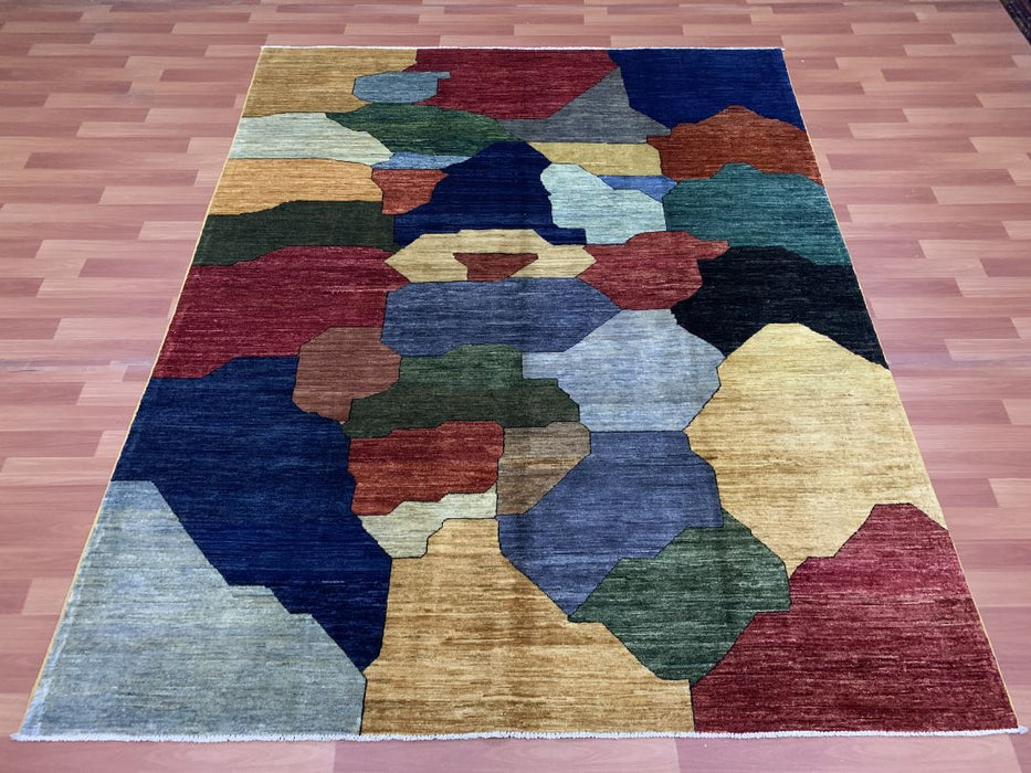 7' x 8' Modern Ziegler Hand Knotted 100% Wool Area rug