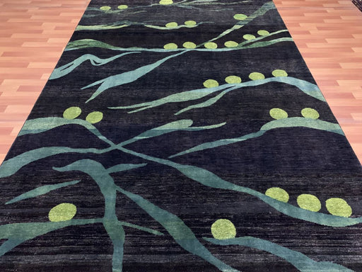 7'x10' Hand-Knotted Modern Chobi Green/Blue Area Rug – KB Rugs