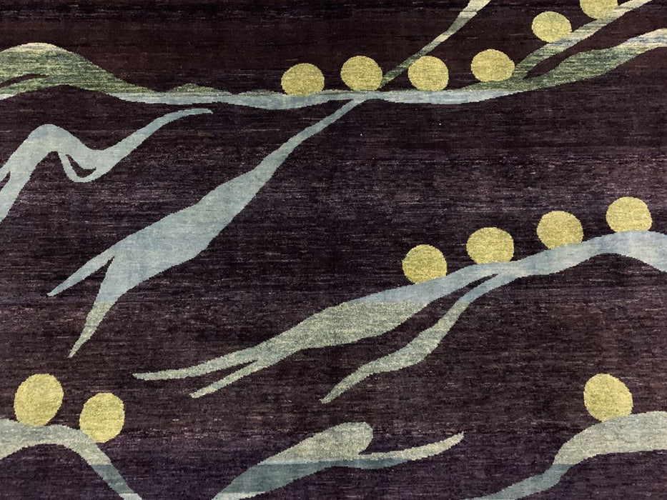 7'x10' Hand-Knotted Modern Chobi Green/Blue Area Rug – KB Rugs