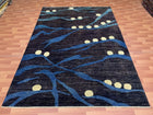 7'X10' Hand-Knotted Modern Chobi Wool Area Rug - Blue/Beige