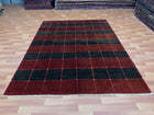6'X9' Hand-Knotted Chobi Wool Area Rug - Red/Black