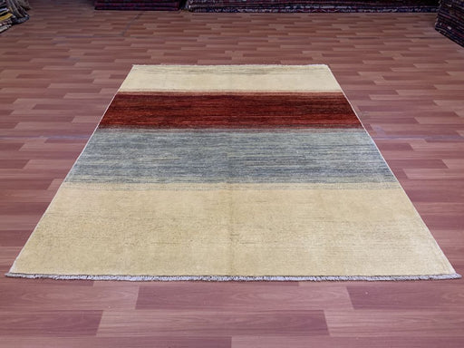 5'x8' Hand-Knotted Chobi Beige/Multi Area Rug – KB Rugs