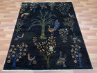 5'X8' Hand-Knotted Chobi Wool Area Rug - Blue/Multi