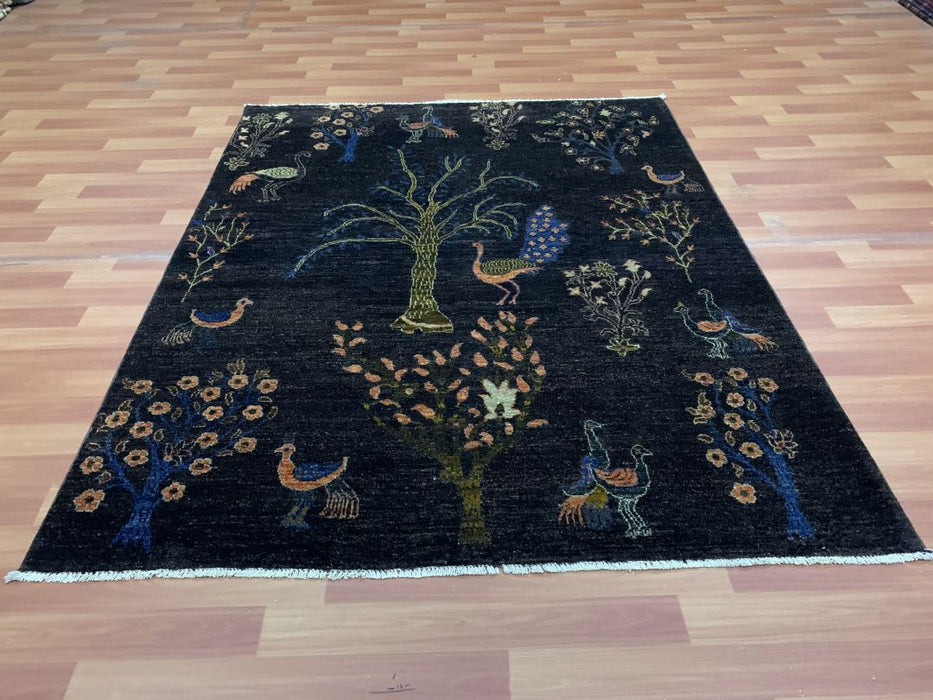 5' x  6' Ziegler Hand Knotted 100% Wool Area rug