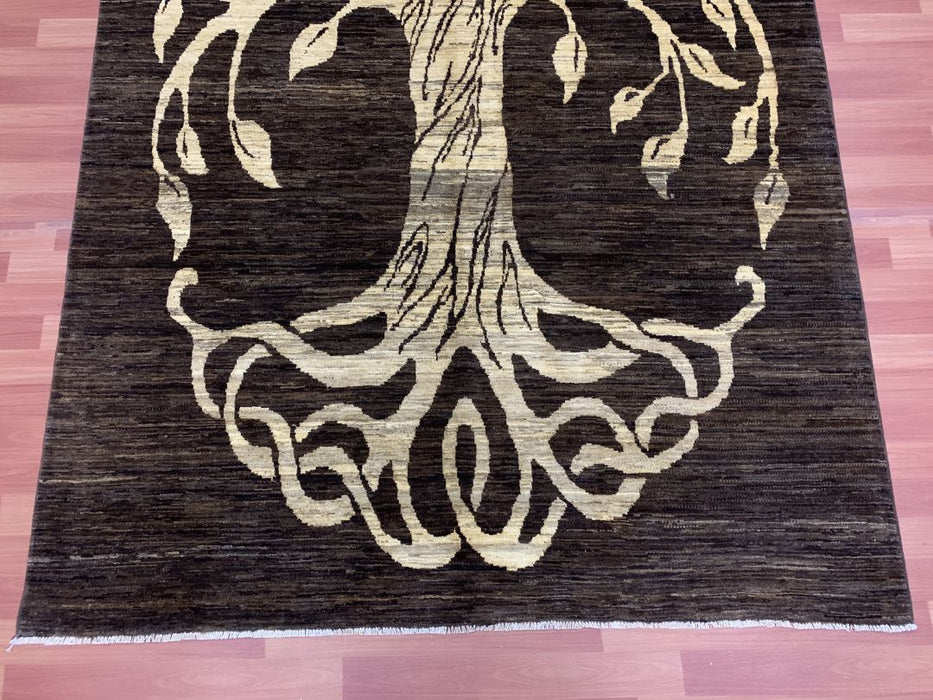 6'x9' Hand-Knotted Chobi Brown/Beige Area Rug – KB Rugs