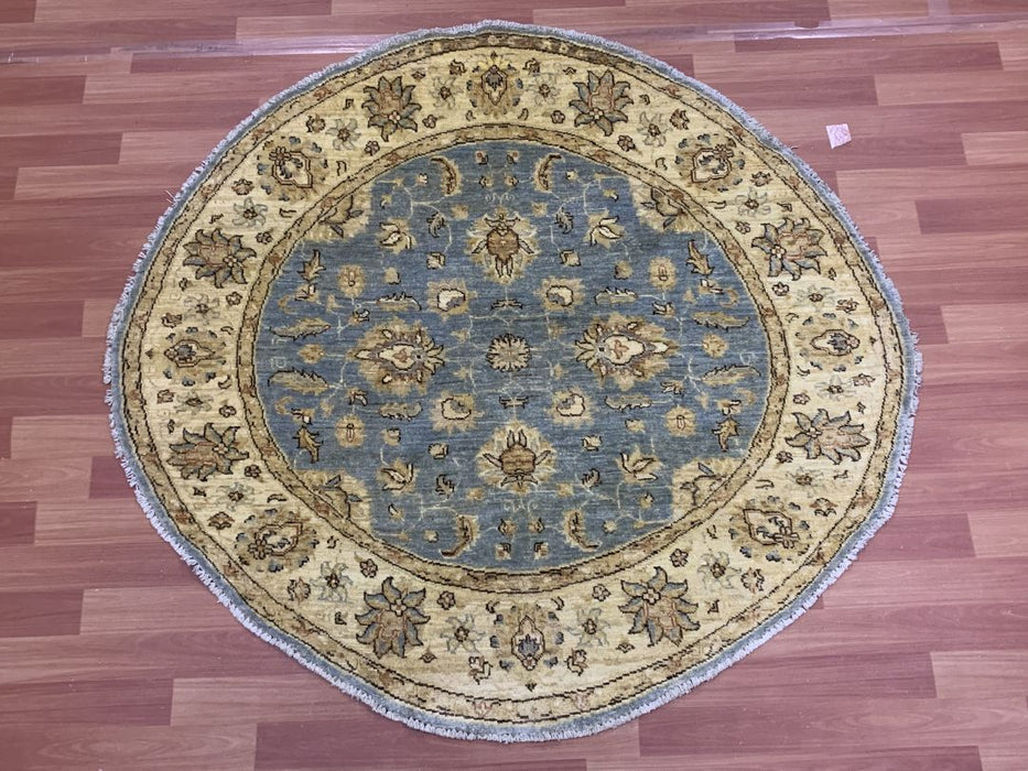 5'0" x 5'0" Ziegler Hand Knotted Round100% Wool Area rug