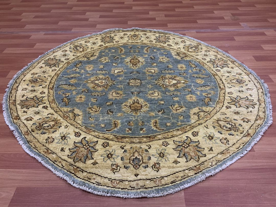 5'0" x 5'0" Ziegler Hand Knotted Round100% Wool Area rug