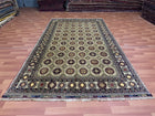 7'X10' Hand-Knotted Tribal Bukhara Wool Area Rug - Red/Beige