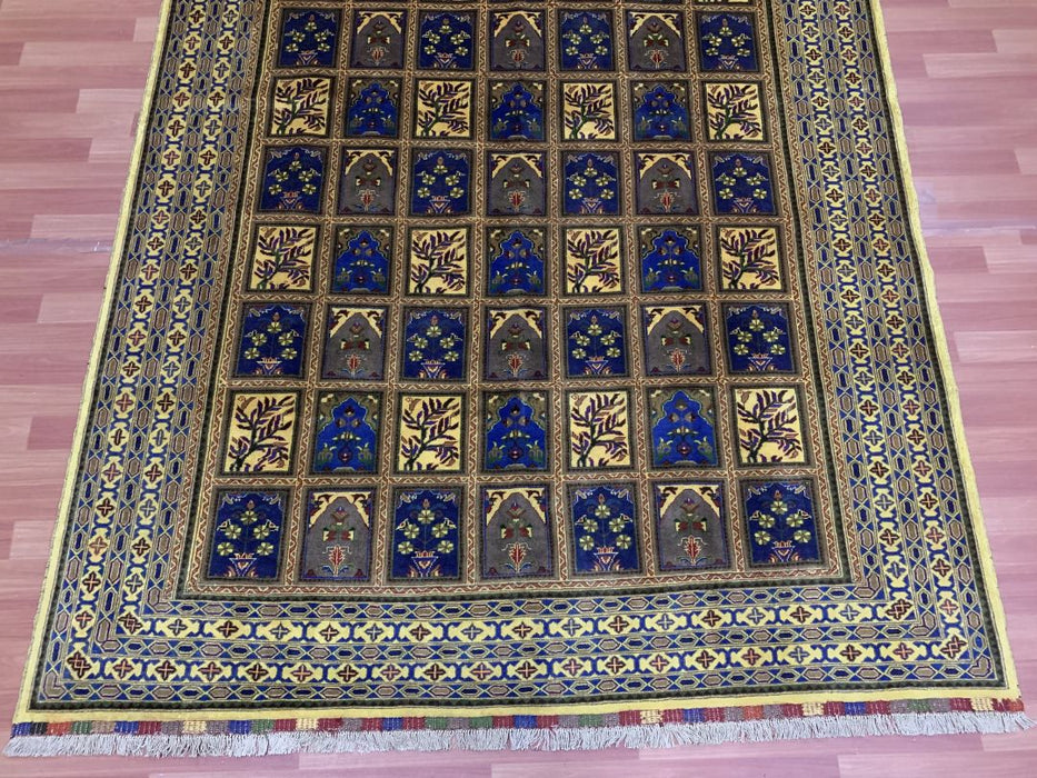 7'x10' Hand-Knotted Four Season Blue/Beige Area Rug – KB Rugs