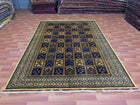 7'X10' Hand-Knotted Four Season Wool Area Rug - Blue/Beige