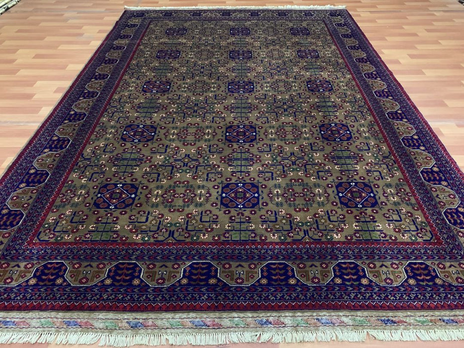 7'x10' Hand-Knotted Tribal Bukhara Multi/Blue Area Rug – KB Rugs