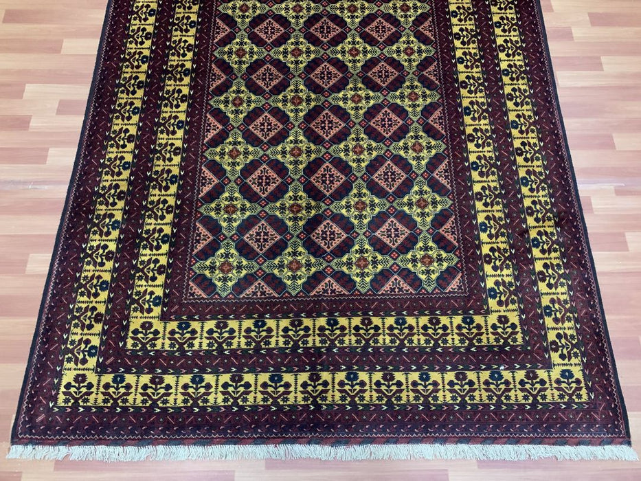 7'x10' Hand-Knotted Tribal Bukhara Multi/Red Area Rug – KB Rugs