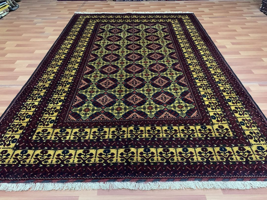 7'x10' Hand-Knotted Tribal Bukhara Multi/Red Area Rug – KB Rugs