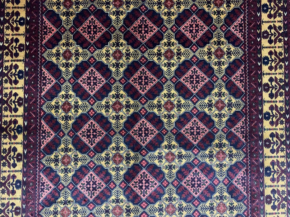 7'x10' Hand-Knotted Tribal Bukhara Multi/Red Area Rug – KB Rugs