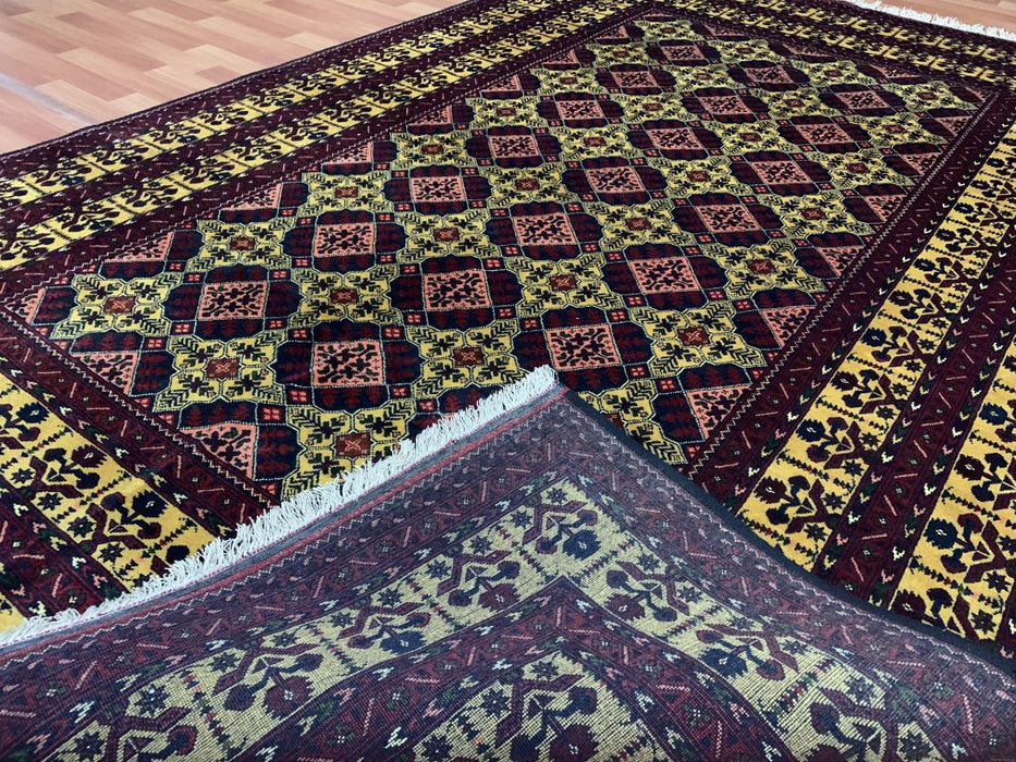 7'x10' Hand-Knotted Tribal Bukhara Multi/Red Area Rug – KB Rugs