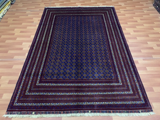 7'x10' Hand-Knotted Tribal Bukhara Blue/Multi Area Rug – KB Rugs