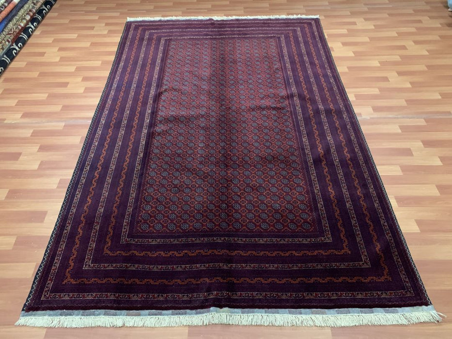 7' x 10' Tribal Bukhara Hand Knotted 100% Wool Area rug