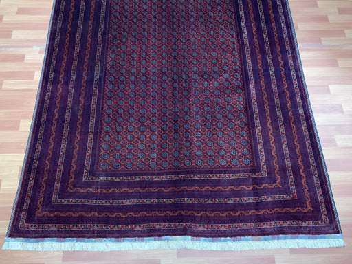 7'x10' Hand-Knotted Tribal Bukhara Blue/Red Area Rug – KB Rugs