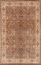 5'X8' Hand-Knotted Sutri Wool Area Rug- Brown/Multi
