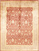 8'x10' Hand-Knotted Autei Red/Beige Area Rug – KB Rugs