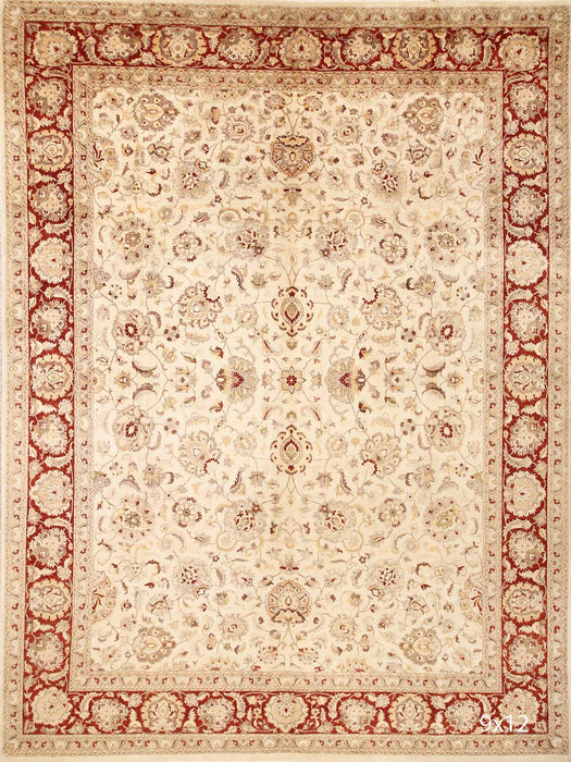 9'0X12’0 Hand Knotted 100% Wool & Silk Area rug