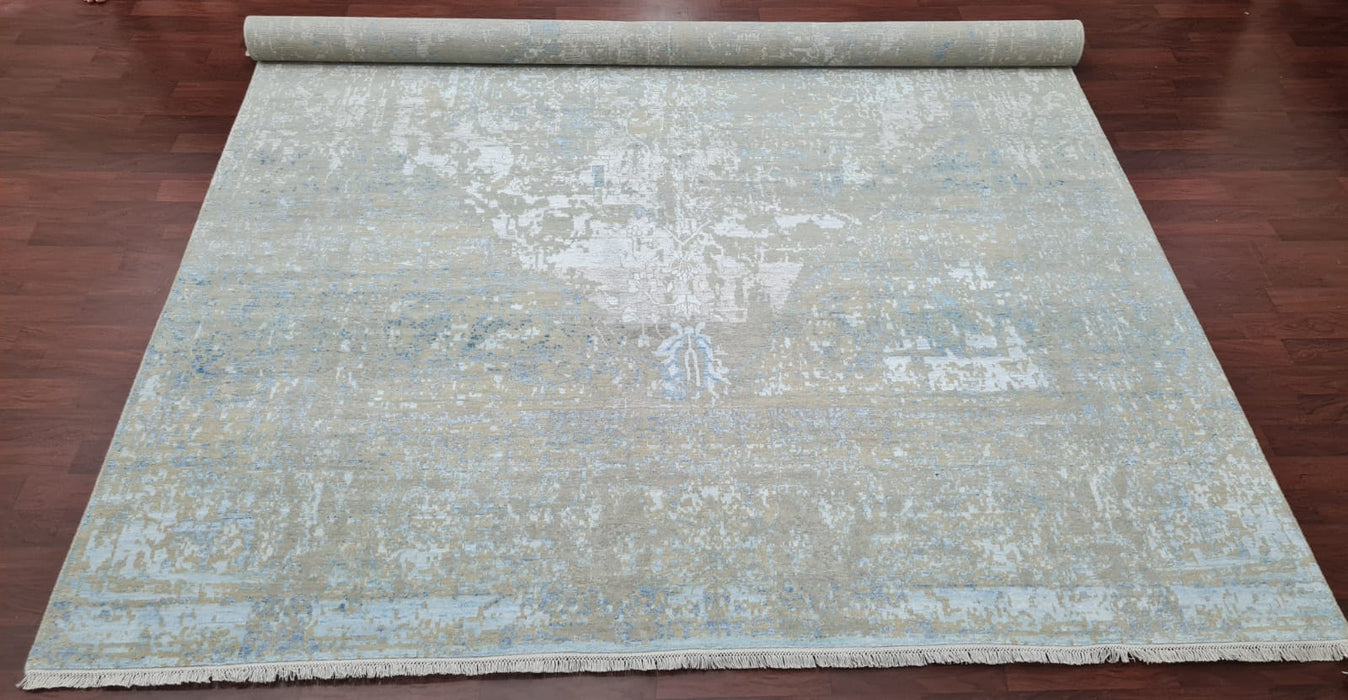 10'X14' Modern Hand Knotted 100% Wool Area rug