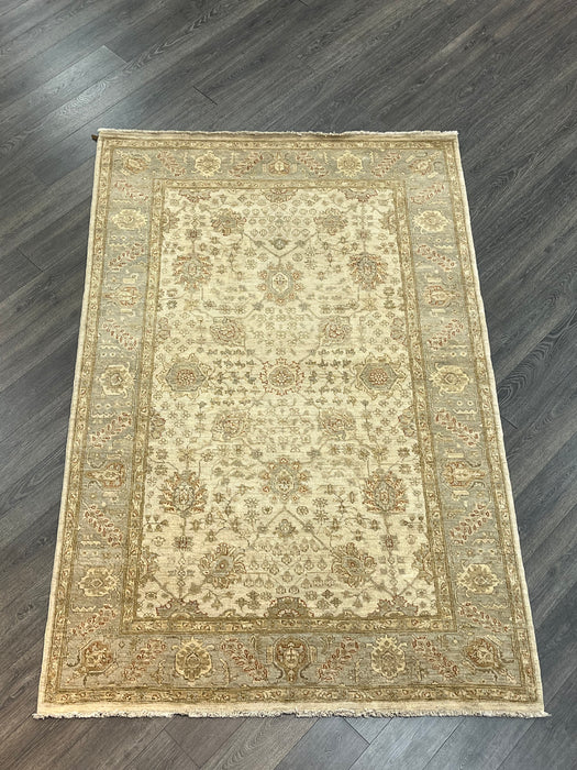6'x9' Hand-Knotted Chobi Beige/Grey Area Rug – KB Rugs