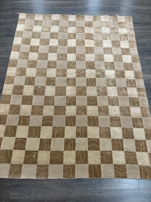 8'x10' Hand-Knotted Nepali Brown/Beige Area Rug – KB Rugs