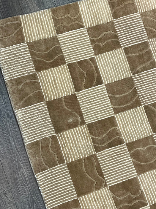 8'x10' Hand-Knotted Nepali Brown/Beige Area Rug – KB Rugs