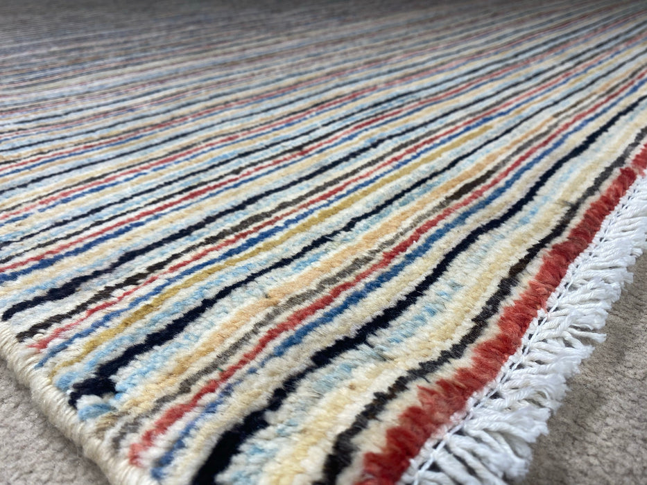 5.5X7.7 Gebba Hand Knotted 100% Wool Area rug (Rare)
