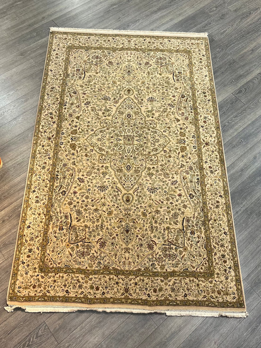 6'x9' Hand-Knotted Persian Ivory/Brown Area Rug – KB Rugs
