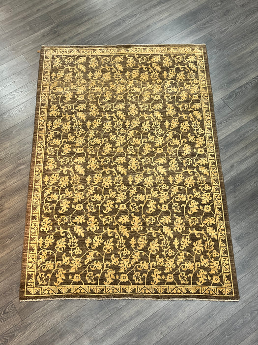 6'x9' Hand-Knotted Chobi Beige/Brown Area Rug – KB Rugs