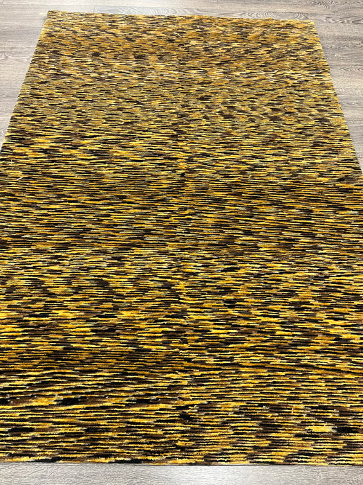4'x6' Hand-Knotted Nepali Yellow/Black Area Rug – KB Rugs