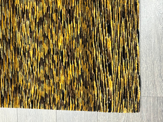 4'x6' Hand-Knotted Nepali Yellow/Black Area Rug – KB Rugs