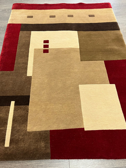 4'X5'9" Nepali Wool Area rug