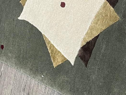 4'x6' Hand-Knotted Nepali Green/Beige Area Rug – KB Rugs