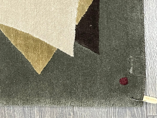 4'x6' Hand-Knotted Nepali Green/Beige Area Rug – KB Rugs