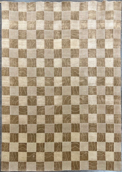 8'x10' Hand-Knotted Nepali Brown/Beige Area Rug – KB Rugs