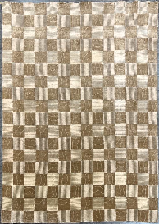 8'x10' Hand-Knotted Nepali Brown/Beige Area Rug – KB Rugs