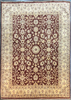 8'X10' Hand-Knotted Chobi Wool Area Rug - Beige/Brown