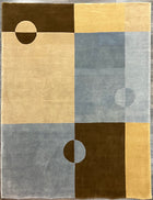 8'X10' Modern Hand-Knotted Nepali Wool Area Rug- Multi/Beige