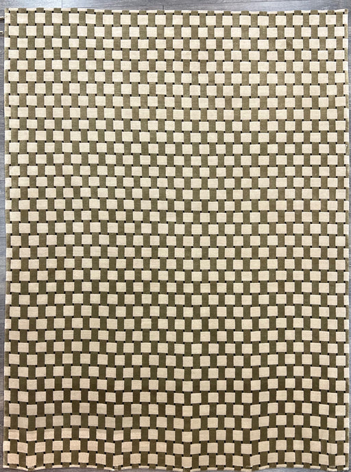 8'x10' Hand-Knotted Nepali Green/Cream Area Rug – KB Rugs