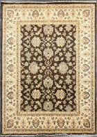 8'X10' Hand-Knotted Chobi Wool Area Rug - Beige/Brown