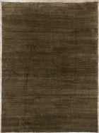 8'X10' Modern Hand-Knotted Nepali Wool Area Rug- Dark Brown