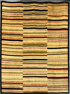 8'X10' Modern Hand-Knotted Nepali Wool Area Rug-Beige/Multi