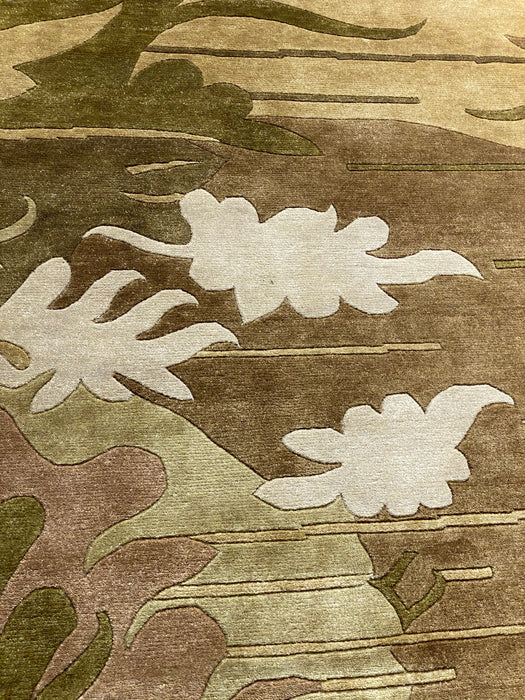 9'x12' Hand-Knotted Nepali Green/Ivory/Brown Area Rug – KB Rugs