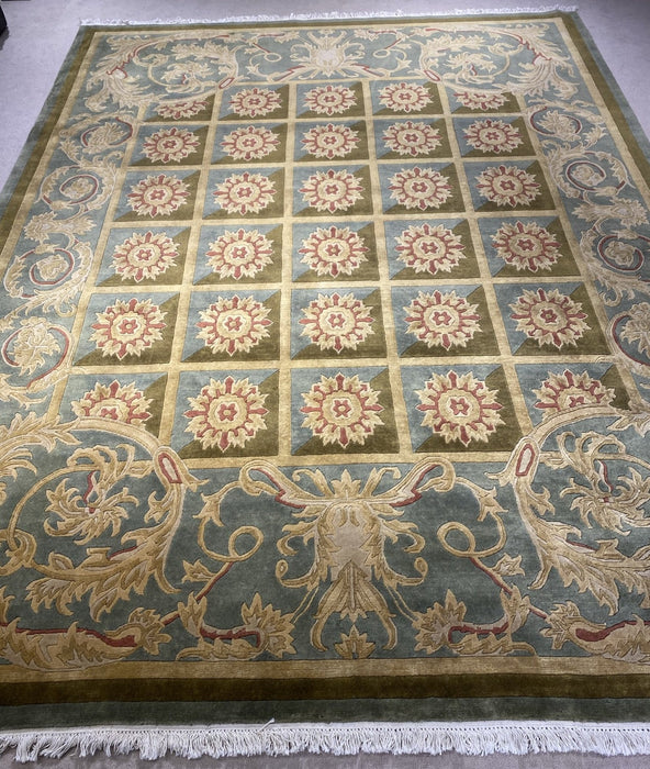 9'0X12’0 Indo-Persian Hand Knotted 100% Wool Area rug