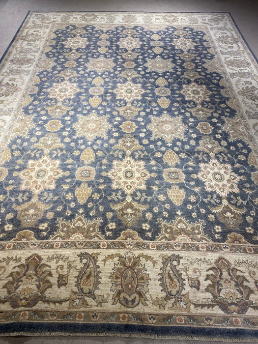 9'x12' Hand-Knotted Chobi Beige/Blue Area Rug – KB Rugs